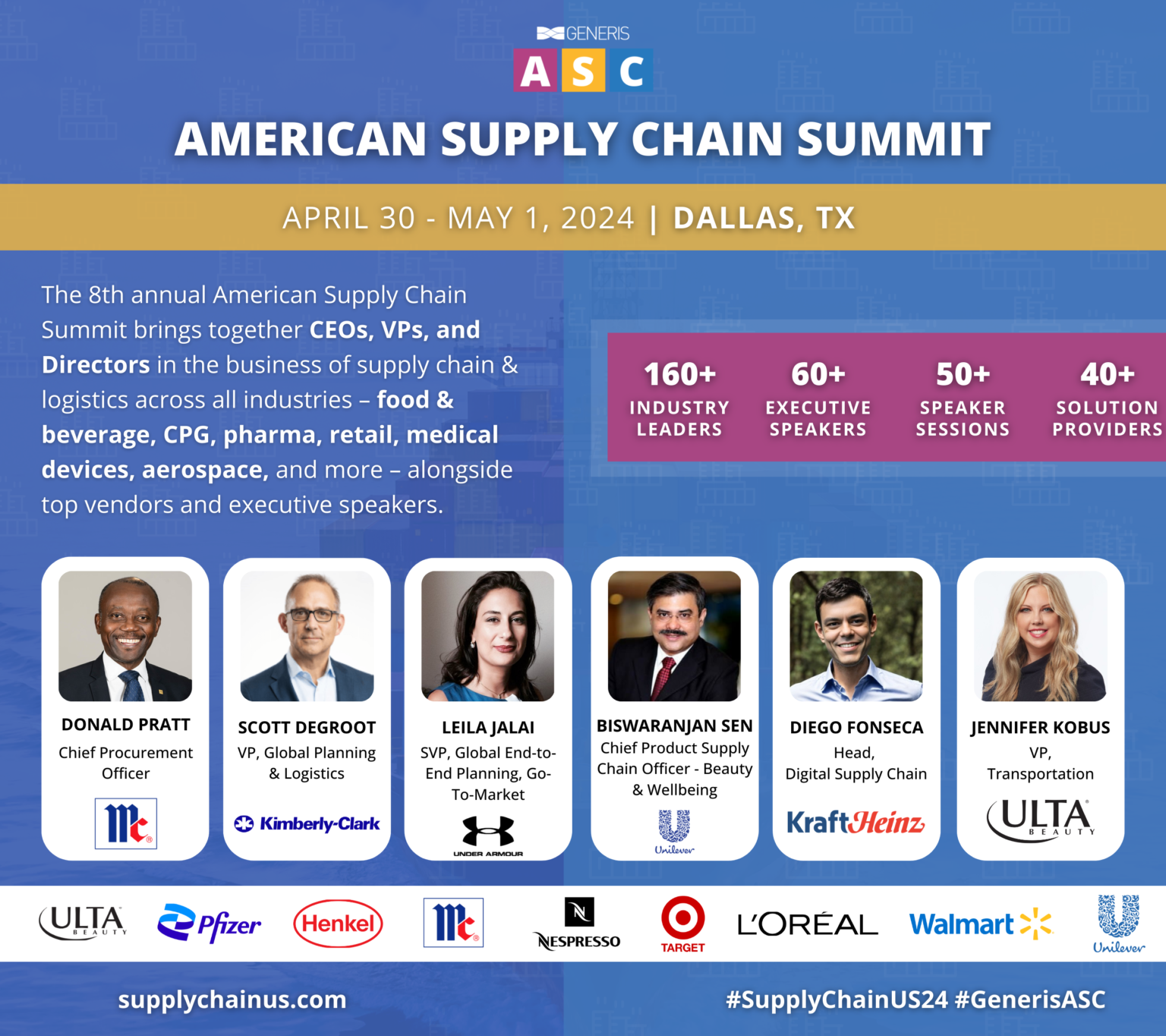 North American Supply Chain Executive Summit April 30 – May 1, 2024: AMERICAN SUPPLY CHAIN SUMMIT - CILTNA