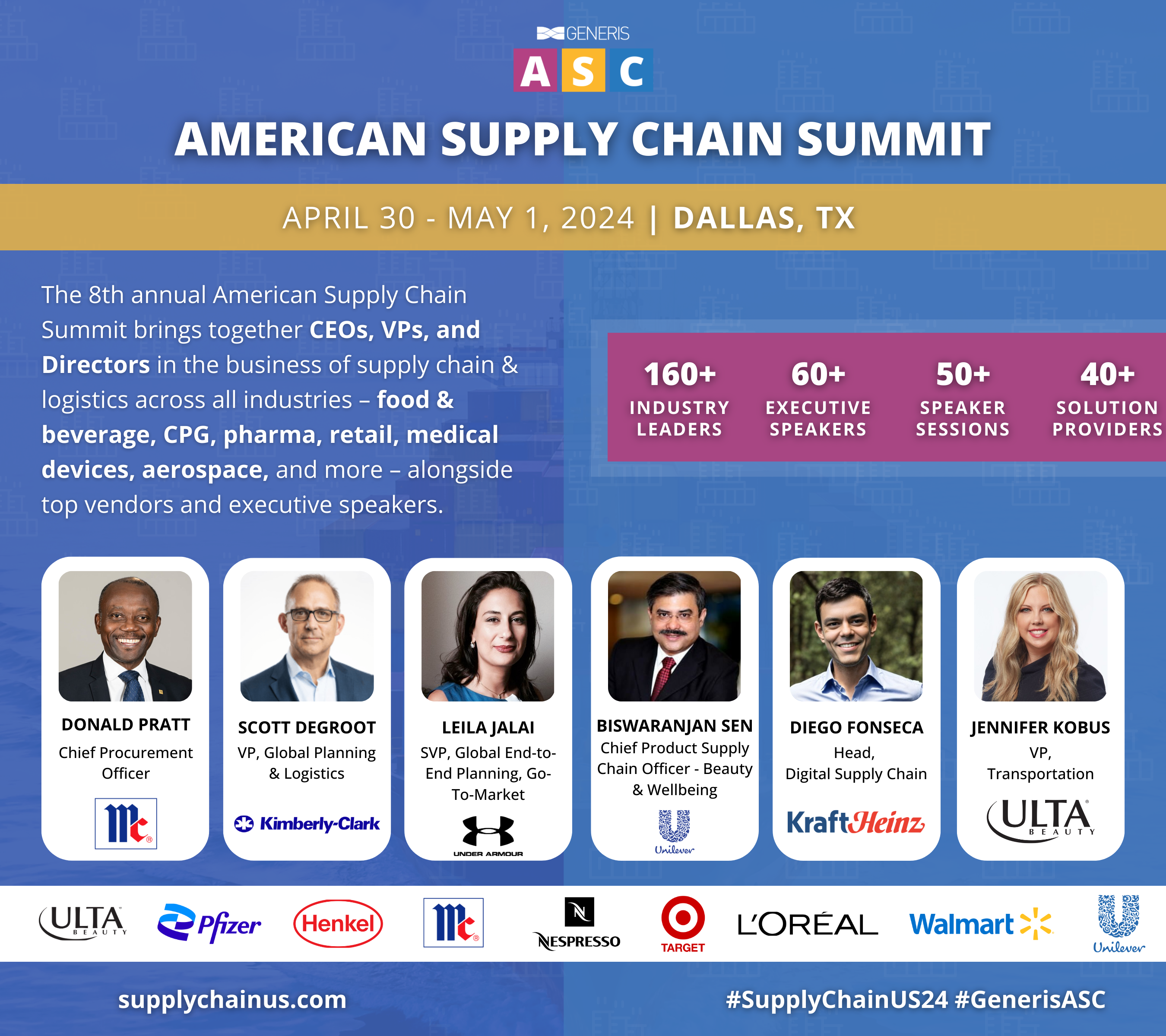 April 30 - May 1, 2024: AMERICAN SUPPLY CHAIN SUMMIT