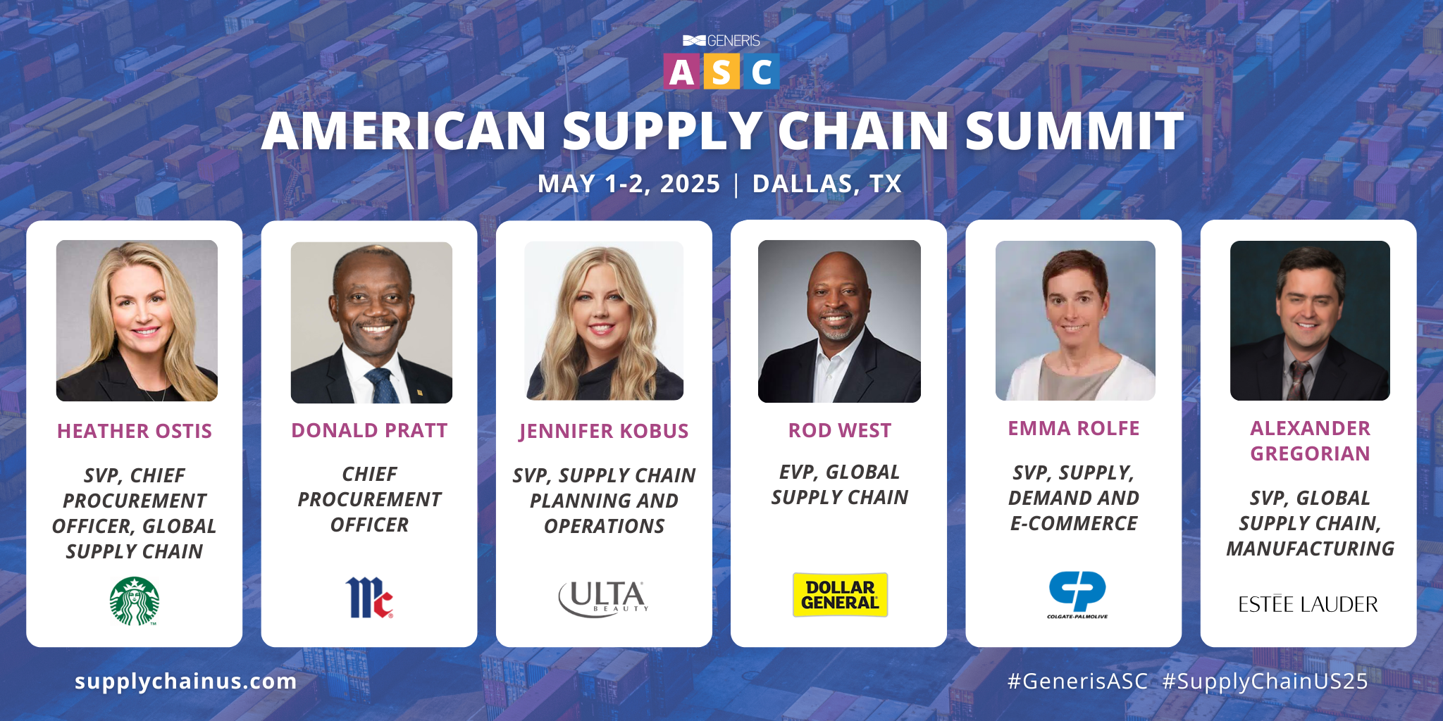 May 1-2, 2025 - 9th Annual American Supply Chain Summit